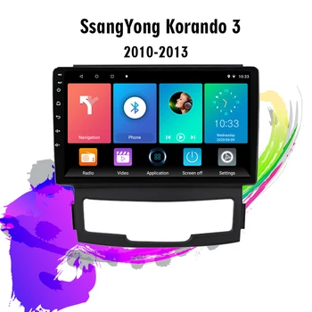 For SsangYong Korando Actyon 2010 - 2013 9 Tommer Android 2 Din Bil Mms-Stereo Afspiller Navigation GPS WIFI Radio Autoradio