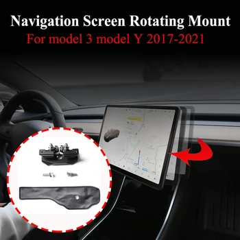 For Tesla Model 3 Y-Center Navigation Skærm Rotation Mount Holder Drej til Venstre og Højre Bil Ændring Tilbehør