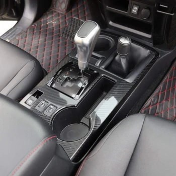 For Toyota 4Runner 2010-2021 Bil Carbon Fiber Gear Shift Panel kopholder Ramme Dekoration Dække Trim Tilbehør,1Pc