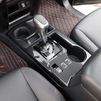 For Toyota 4Runner 2010-2021 Bil Carbon Fiber Gear Shift Panel kopholder Ramme Dekoration Dække Trim Tilbehør,1Pc