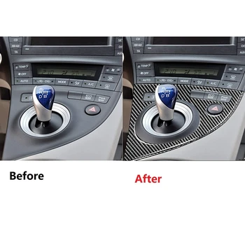 For Toyota Prius 2012-Carbon Fiber Transmission Konsol Gear Shift Panel Dækker Trim Mærkat Bil Tilbehør (VENSTRESTYREDE)