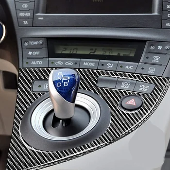 For Toyota Prius 2012-Carbon Fiber Transmission Konsol Gear Shift Panel Dækker Trim Mærkat Bil Tilbehør (VENSTRESTYREDE)