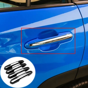 For Toyota RAV4 2019 ABS Sort stil Bilen døren protector Håndtere Dekoration Dække Trim Mærkat Bil Styling tilbehør 4stk