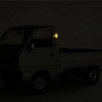 For WPL-D12-1/10 RC Lastbil Bil Opgradering Dele Simulering blinklys Lys & D12 Foran solskærm Regn Skjold Skygge yrelsen