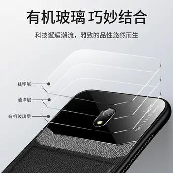 For Xiaomi Redmi 8 8A Tilfælde Luksus Business-PC Kornet Læder bagcover Tilfældet for Redmi 8 8 A Silikone Stødsikkert Coque