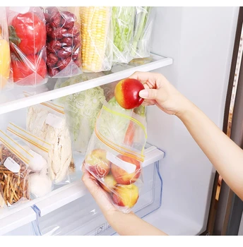Forseglet Konservering af Fødevarer Taske selvlukkende Husstand Køleskab Mad Plast Pose Frugt og Grøntsager Forseglet Pose kan Genbruges