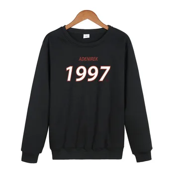 Forår Efterår Par 1997 Print Pullover Herre Tøj Oversized Sweatshirt Harajuku Streetwear Hiphop Mandlige Sved Homme