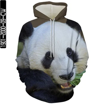 Foråret Efteråret Nye Mænd Kvinder Sweatshirt Trøjer Løs Fritid Mand Unisex Hoody 3D-Animalske Sichuan Giant Panda Daglige Løbeture Stil