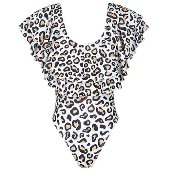 Forældre-Barn-Badetøj Bikini Ny Split Mor Og Datter Badetøj Leopard Print Pjusket Sexet Cute Strand Badetøj