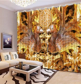 Foto Tilpasse størrelsen 3D relief brugerdefinerede gardin mode, indretning hjem dekoration til soveværelse