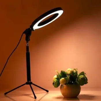 Fotografering LED Selfie Ring Lys 20CM Dæmpbar Kamera Telefon til at Ringe Lampe 8inch Med Bord Stativer Til Makeup Video Live Studio