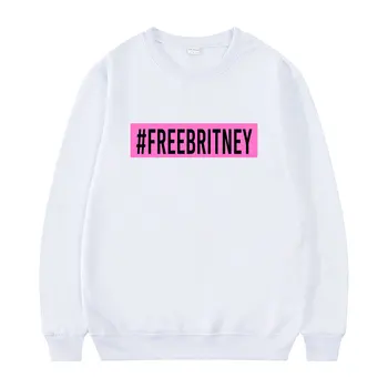 Free Britney Spears Smukke Foto Mænd Kvinder Sort Sweatshirt Spar Britney Grafisk Bomuld Pullover for Fan Gave #Freebritney