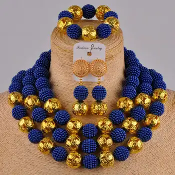 Fuchsia pink simuleret pearl kostume afrikanske perler smykke sæt nigerianske halskæde til kvinder FZZ23
