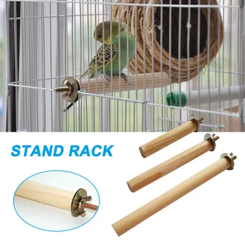 Fugle i Træ Hængende Stå Rack Papegøjer Pet Stående Toy Pet Supplies GQ