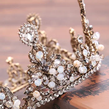 Fuld crown crown brudekjole tilbehør diamant legering crown hår bøjle bryllup smykker crown genoprette gamle måder