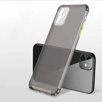 Funda Gennemsigtig, Slagfast Silikone Case Til iPhone 11 12 Pro X XS Antal XR 6 S 7 8 SE 2020 Plus Mini Tilfælde Clear TPU Cover Coque