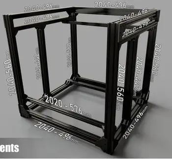 Funssor 5PCS BLV mgn Cube Ramme 400MM mgn12H lineære skinner For DIY CR10 3D-Printer Z højde 365MM