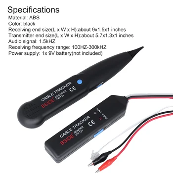 FWT21 Med Taske Håndholdte Placering Test Kabel-Tracker Bærbare ABS telefonlinje Wire Finder Detektor Tone Generator