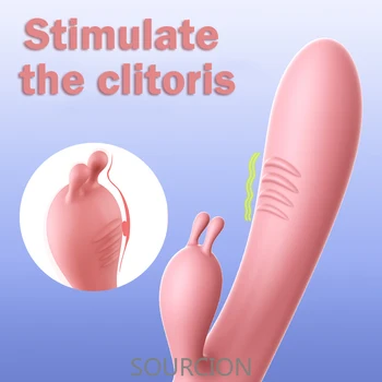 G Spot Dildo Rabbit Vibrator Til Kvinder Dual Vibration, Vandtæt Silikone Kvindelige Vagina, Klitoris Massager Sex Legetøj Til Kvinder