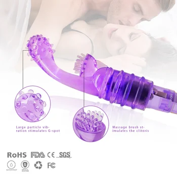 G-spot Vibrator Jelly Dildo i Penis Vibrator Klitoris Stimulator Massageapparat Sex Legetøj Til Kvinder Kvindelige Masturbator Multi-speed vibrere