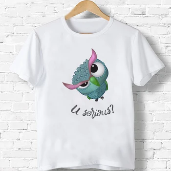 Gad Vide Ugle T-Shirt T-Shirt Til Drenge/Piger-T-Shirts Store Børn Toppe Kawaii Børn Kortærmet Bomulds T-Shirt
