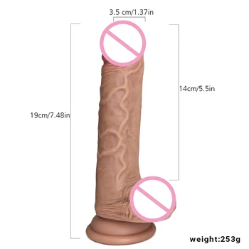 GaGu Bløde Realistisk Dildo sugekop med Smøremiddel Penis Strapon Lesbisk Faloimitator Pik Enorme Silikone Dildoer For Kvinder Bøsse