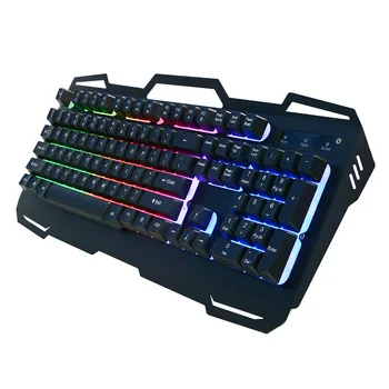Gaming Tastatur Kablede Mekanisk Føler, Tre-farve Llluminated USB-Metal Gaming Tastatur Tastatur