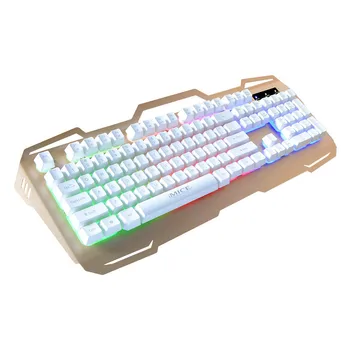 Gaming Tastatur Kablede Mekanisk Føler, Tre-farve Llluminated USB-Metal Gaming Tastatur Tastatur