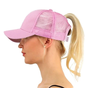 GAOKE 2020 nye hestehale baseball cap sommeren kvinders justerbar sort hat rodet cap casual bomuld pige Snapback mesh cap