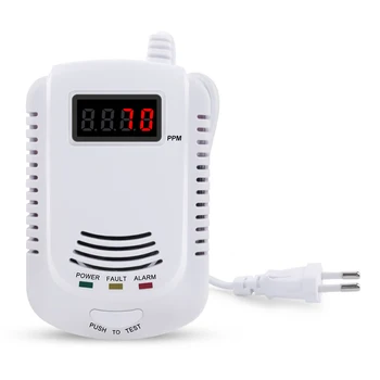 Gas Detektor Bærbare Plug-in Natural Gas Tester Detektor, med Stemme Advarsel, Digital Brændbart Propan, Methan Gas Sensor