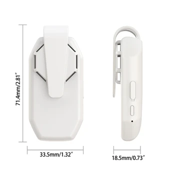 Genanvendelige Bærbare Fan Clip-On luftfilter USB-Genopladelige Udstødning Mini Fan Personlige Bærbare Luftrensere for ansigtsmaske 28GE