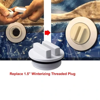 Gevind Swimmingpool Spa-Filter Afløb prop med O-Ring Velegnet til Vinter Swimmingpool Filter bundprop (Pakke med 5)