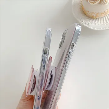 Glitter Tegnefilm Lanyard Folde Beslag TPU Soft Shell Beskyttende Cover Tilfældet For XiaoMi Note 10 Lite Til RedMi Bemærk 9s 8T 7 Pro