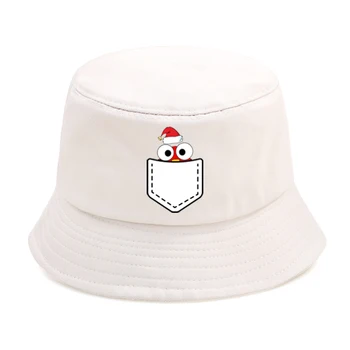 Glædelig Jul Sammenklappelig Mand Bucket Hat Udendørs Fisker Hatte Kvinder 2020 Hip Hop Beach Sun Streetwear Caps Folde Gorra Hombre