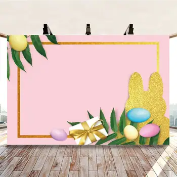 Glædelig Påske Ferie Bunny Æg Kontur Animation Pink Baggrunde Foto Baggrund Dekorationer til Børn Fotografering Rekvisitter