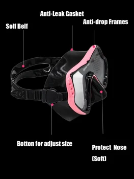 Goexplore Dykning Maske Professionelle Briller Bred Vision Vandsport Udstyr Med Anti-fog lens Åndedræt Rør under vandet