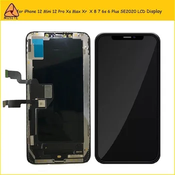 Grade AAA+++ LCD Til iPhone 12 11 Pro Xs Antal XR-X LCD-skærm forsamling til iphone 12 Mini LCD-Touch Digitizer Med 3D