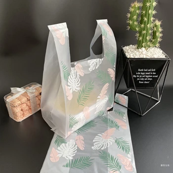 Gratis forsendelse 50stk/masse Supermarked Shopping plastikposer Nye Materiat Vest tasker Gave Kosmetiske Tasker emballage til Fødevarer taske
