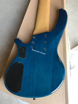 Gratis forsendelse deoliver bas sort hardware lav pris bas engros 6 string aktiv lilla farve bas guitar