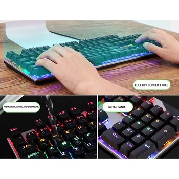 Grøn-Aksen Mekanisk Tastatur støvtæt Fuld-Tasten Ingen Punch Ægte Mekanisk Tastatur til Fussiness Spil