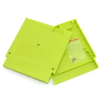 Grøn farve 72 Pin-Game Card Shell Spil Patron Udskiftning Shell for NES Dække Plast med 3 skrue
