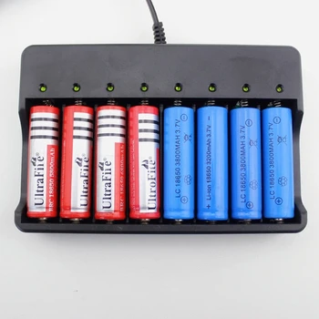 GTF 18650 batteri oplader 8-slot Li-ion lithium batteri standard batteri 8 uafhængige oplader Lithium batteri oplader