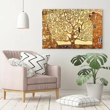 Gustav Klimt-Livets Træ, Lærred Væg Kunst 30mm Dyb URAMMET Udskriv Væggen Billedet Wall Decor Plakater Og Print på Lærred
