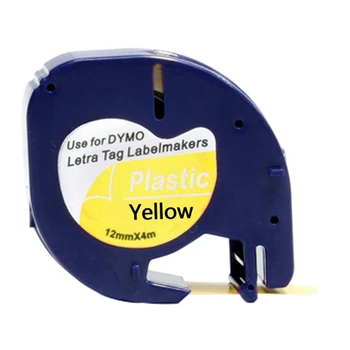 H7JA Kompatibel Label Tape til LetraTag LT Refills Label Tape Høj Kvalitet ABS12mm X 4m for Printeren LT100H LT100T Label Tape