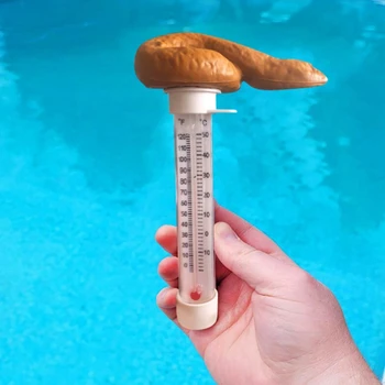 H7JB Swimmingpools Termometer Flydende Afføring Sjov Vand Termometer Sjove Poop-Formet Sjov Flydende Swimmingpool Termometer Spas