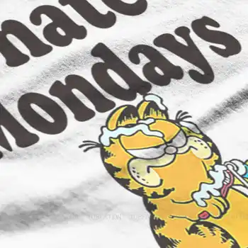 Hader jeg mandagen Nyeste t-shirts Garfield og Venner Hader Jon Orson Roy Kat Mænd Harajuku Ren Bomuld, Toppe, t-Shirt med o Hals Stor Størrelse