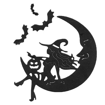Halloween Ghost Græskar Heks på Månen spåntagende Dør Stencil DIY Scrapbooking Album Stempel Papir Kort Prægning Håndværk