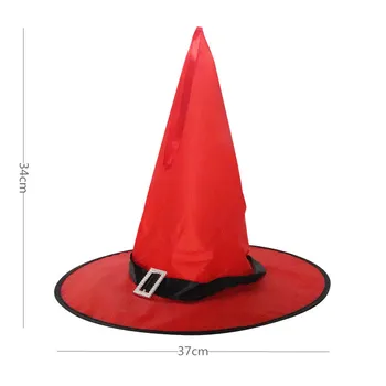 Halloween Party Witch Hatte LED Lysende Cap Udendørs Træ Hængende Ornament Wizard Hat Ghost Cosplay Parti Dekoration Rekvisitter