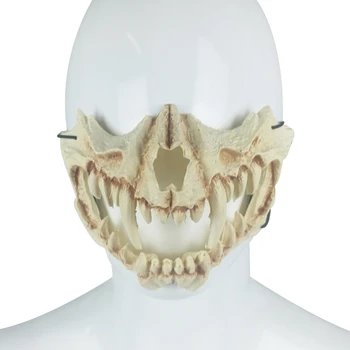 Halloween Skelet Dyr Knogle Maske, Hård Tiger Carnival Dress Up Anime Cosplay Kostumer Maske Ansigt Hovedbeklædning Horror Part Rekvisitter