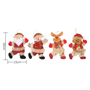 Happy New Ja DIY julepynt Julegave Santa Claus Snemand Træ Hængende Dukke Hængende Dekorationer XKW